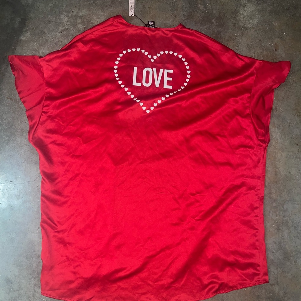 Victoria's Secret Vibrant Red Satin Blouse